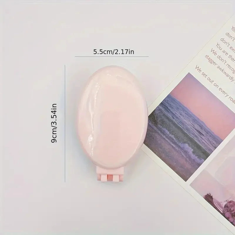 Portable Folding Hair Comb Mirror
