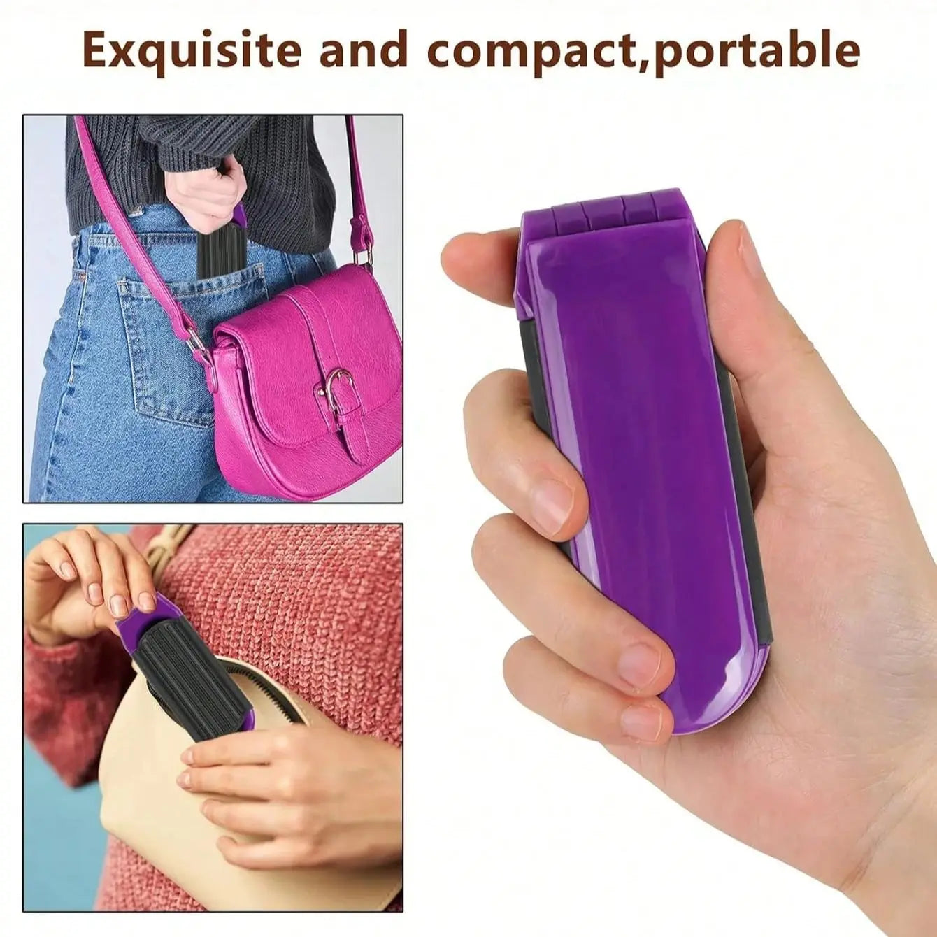 2-in-1 Folding Massage Hair Brush