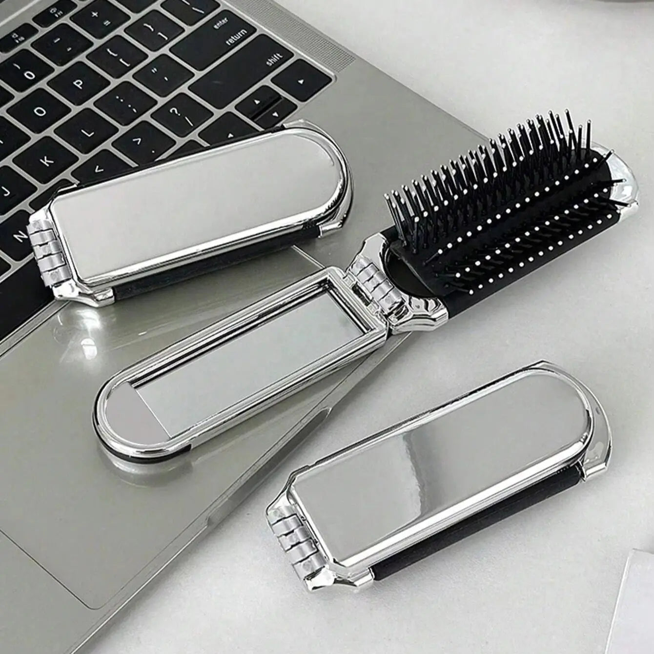 2-in-1 Folding Massage Hair Brush