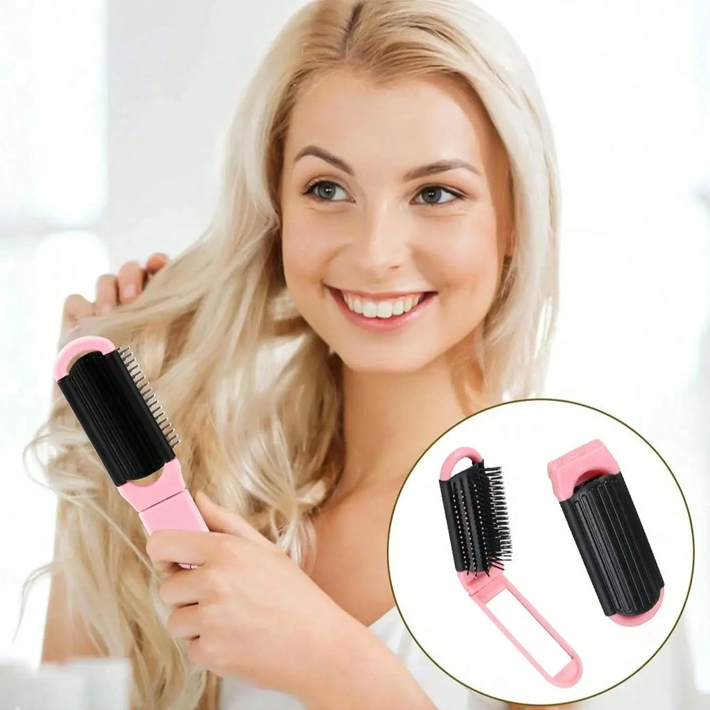 2-in-1 Folding Massage Hair Brush