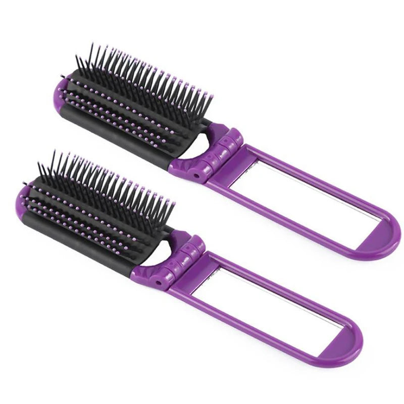 2-in-1 Folding Massage Hair Brush